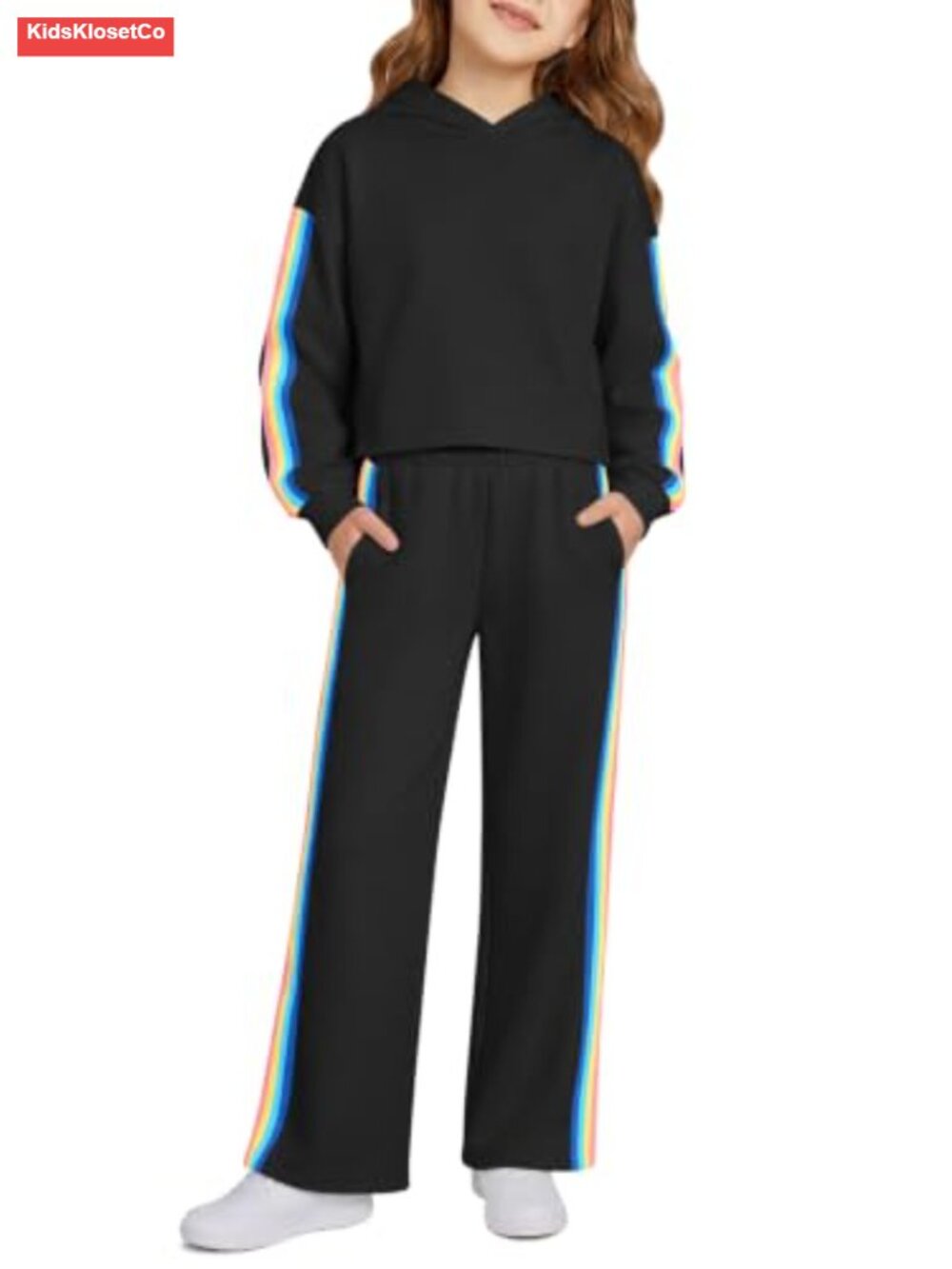 Girls 2 Piece Sweatsuit Set Hooded Sweatshirt & Sweatpants